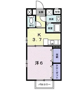 アップル増田館【2階】の間取り