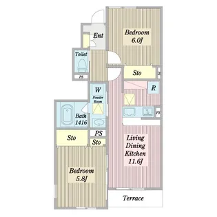 Suntre B棟【1階】の間取り