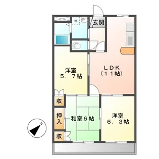 エランドールII【2階】の間取り