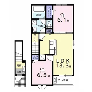 プランドールA【2階】の間取り