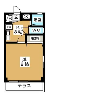 コーポプリデール【1階】の間取り