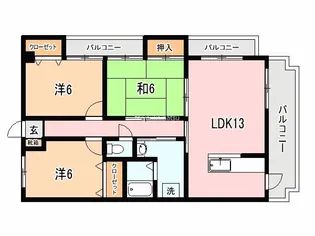 レクエルド・アイ【3階】の間取り