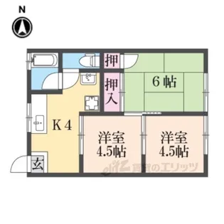 マンション甘樫【2階】の間取り