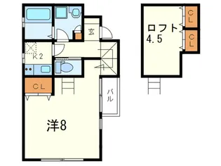 グランメール 大石【1階】の間取り