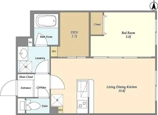 ウェルスクエアイズム下北沢WEST【3階】の間取り