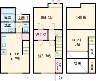 茨城県水戸市笠原町【一戸建】の間取り