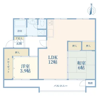 たまプラーザ団地2-5号棟【4階】の間取り