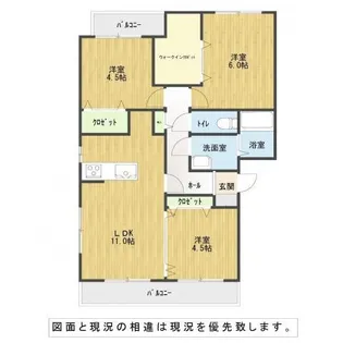 YI壱番館【1階】の間取り