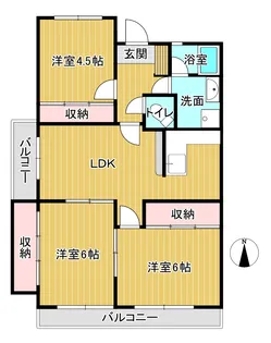 ミタックマンション【6階】の間取り