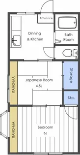 埼玉県東松山市六反町【アパート】の間取り