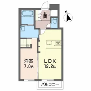 メゾンマスト城西【1階】の間取り