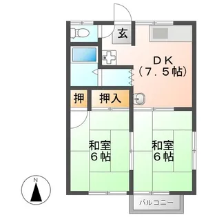メゾン雅【2階】の間取り