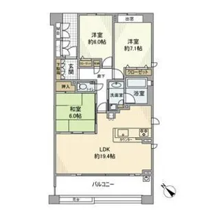 ローレルスクエア八事【3階】の間取り