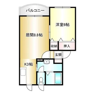 リバプール【1階】の間取り