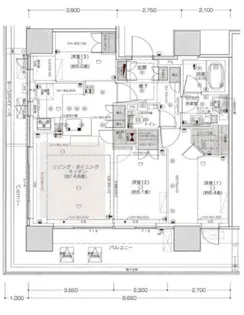 ウェリスタワー愛宕虎ノ門【19階】の間取り
