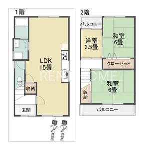 大阪府松原市立部1【一戸建】の間取り