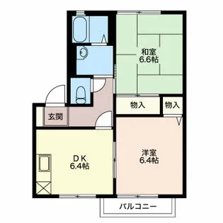 シャンテ芦原【2階】の間取り