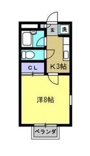 1Kの間取り画像