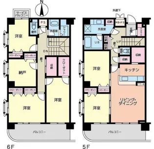 東川口ガーデンプラザ 八番館の間取り