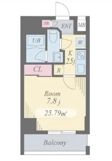 東京都江東区千田【マンション】の間取り