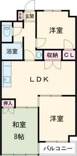 ファインクロス六番館【2階】の間取り