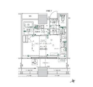 ローレルタワールネ浜松町【5階】の間取り