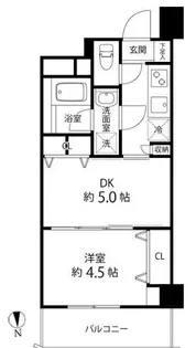 DuoStage白金高輪【8階】の間取り