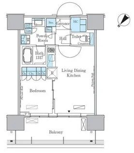 HARUMIFLAG PORT VILLAGE C棟【14階】の間取り
