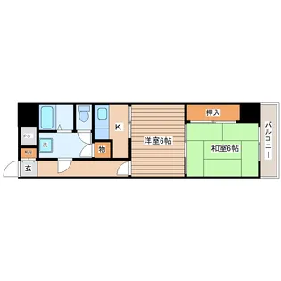 グランドール大和町【10階】の間取り