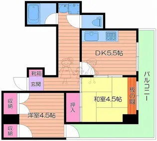ファイブメゾン慕絵樹【4階】の間取り
