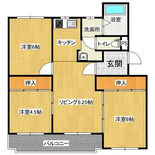 寿ハイツ新生【3階】の間取り