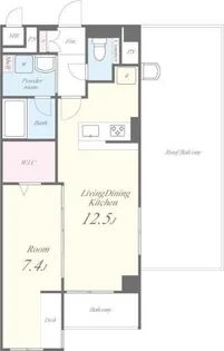 GARDEN COURT A 西高島平【4階】の間取り