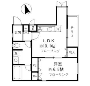 東京都目黒区鷹番2【マンション】の間取り