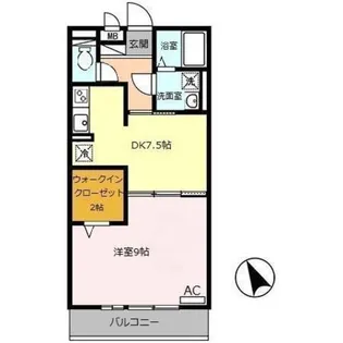 セジュール亀山【1階】の間取り