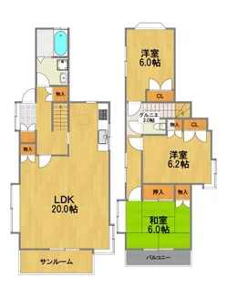 東京都西多摩郡瑞穂町箱根ケ崎東松原【一戸建】の間取り