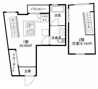 コート女坂【3階】の間取り