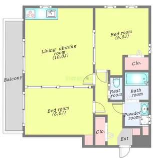ディオヒルズ二日町【8階】の間取り