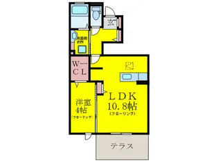 D-room花畑【1階】の間取り