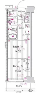 東京都江東区大島8【マンション】の間取り