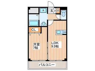 グランパシフィック萱島【3階】の間取り