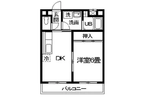タウンハイツ甲府II【1階】の間取り
