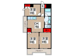 パークパレス【5階】の間取り