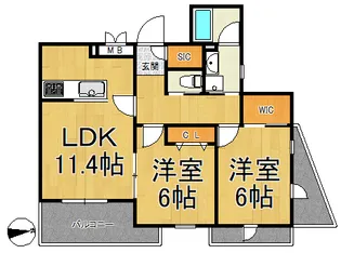 Ruscello Kamakura【2階】の間取り
