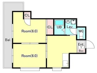 ラヴリーマンション1号館【2階】の間取り
