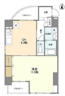 CASSIA錦糸町SOUTH COURT【4階】の間取り