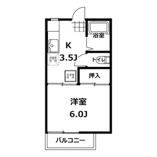 チェリーハイツA棟【1階】の間取り
