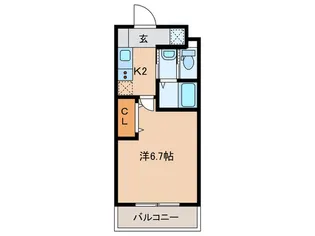 Roost南武庫之荘【2階】の間取り