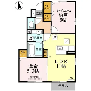 メゾンみのり【1階】の間取り