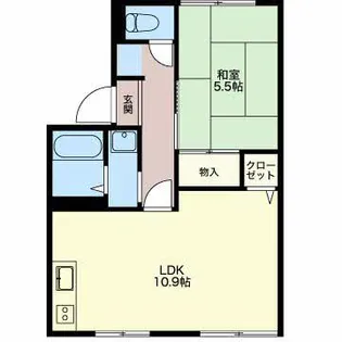 ユートピアレジデンス【1階】の間取り