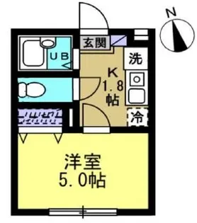 フルセイル東中野【1階】の間取り